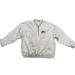 Rare Vintage Akwa Quarter Zip Men’s Windbreaker Oregon State Beavers Large Ivory